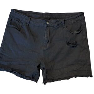 Women's Black Denim Shorts